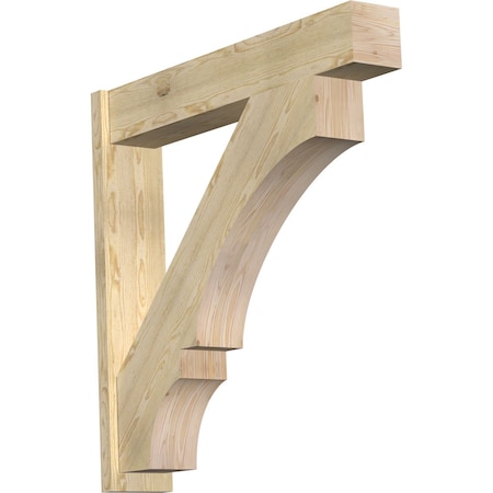 Ekena Millwork Balboa Block Rough Sawn Outlooker, Douglas Fir, 8"W x 44"D x 44"H OUT08X44X44BOA05RDF